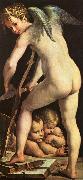Girolamo Parmigianino Cupid Carving his Bow Spain oil painting reproduction